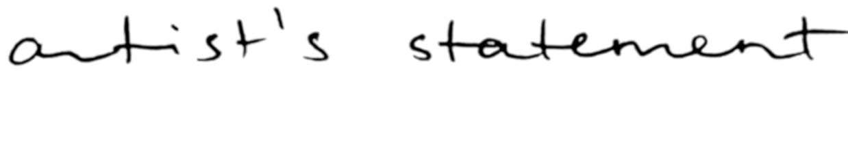 Artist's statement