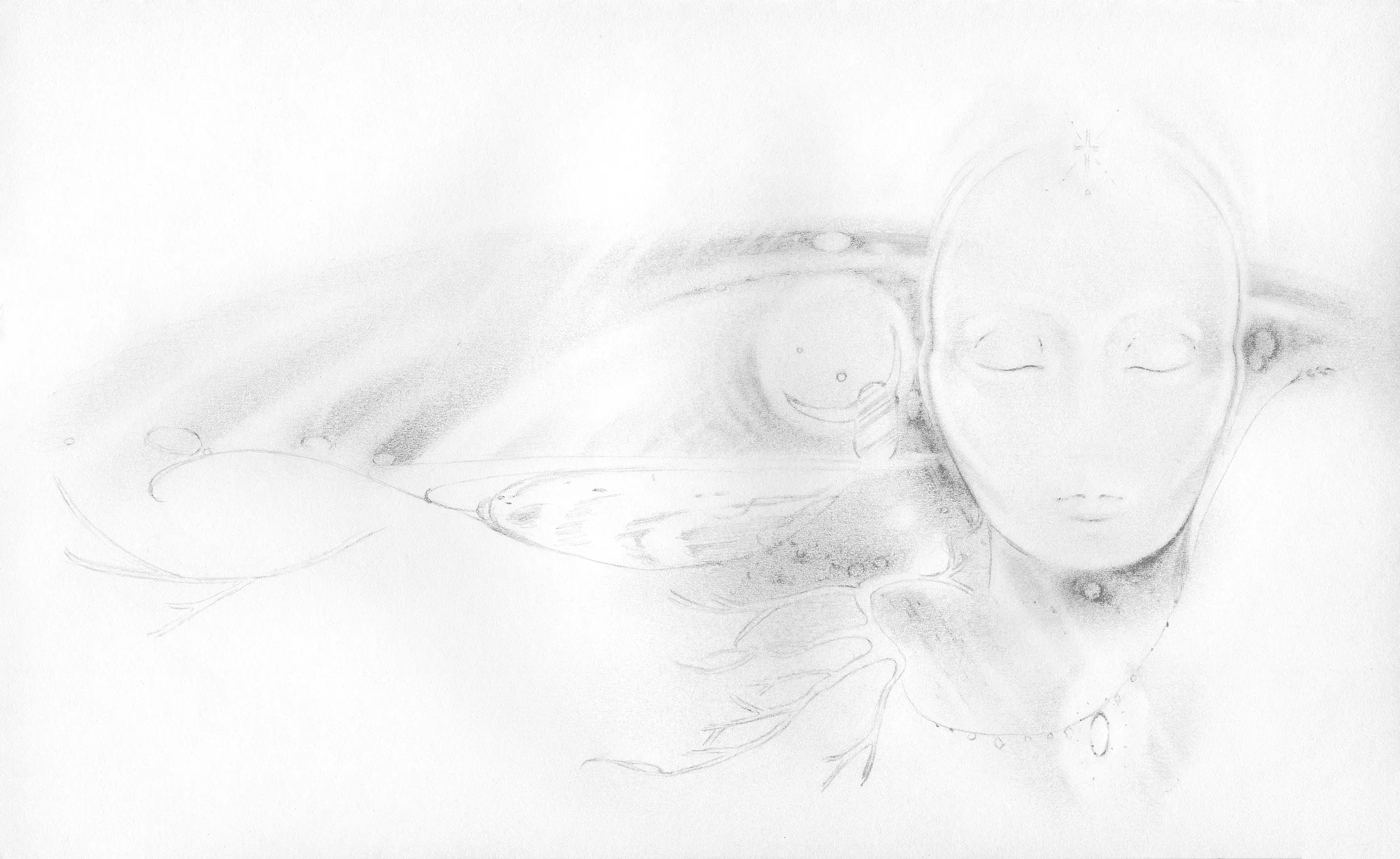 I Am Alone, 2025. Drawing by Cassandra Tankó