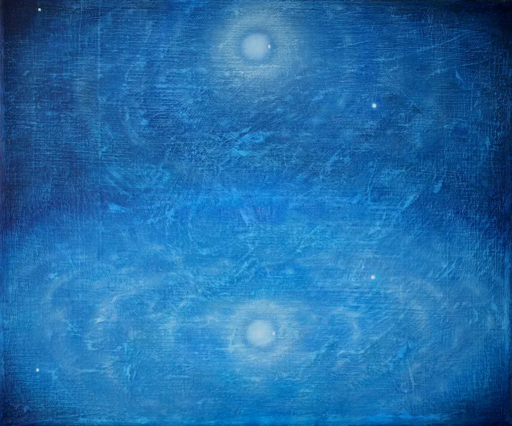 Reflecting (Eclipse), 2024. Painting by Cassandra Tankó